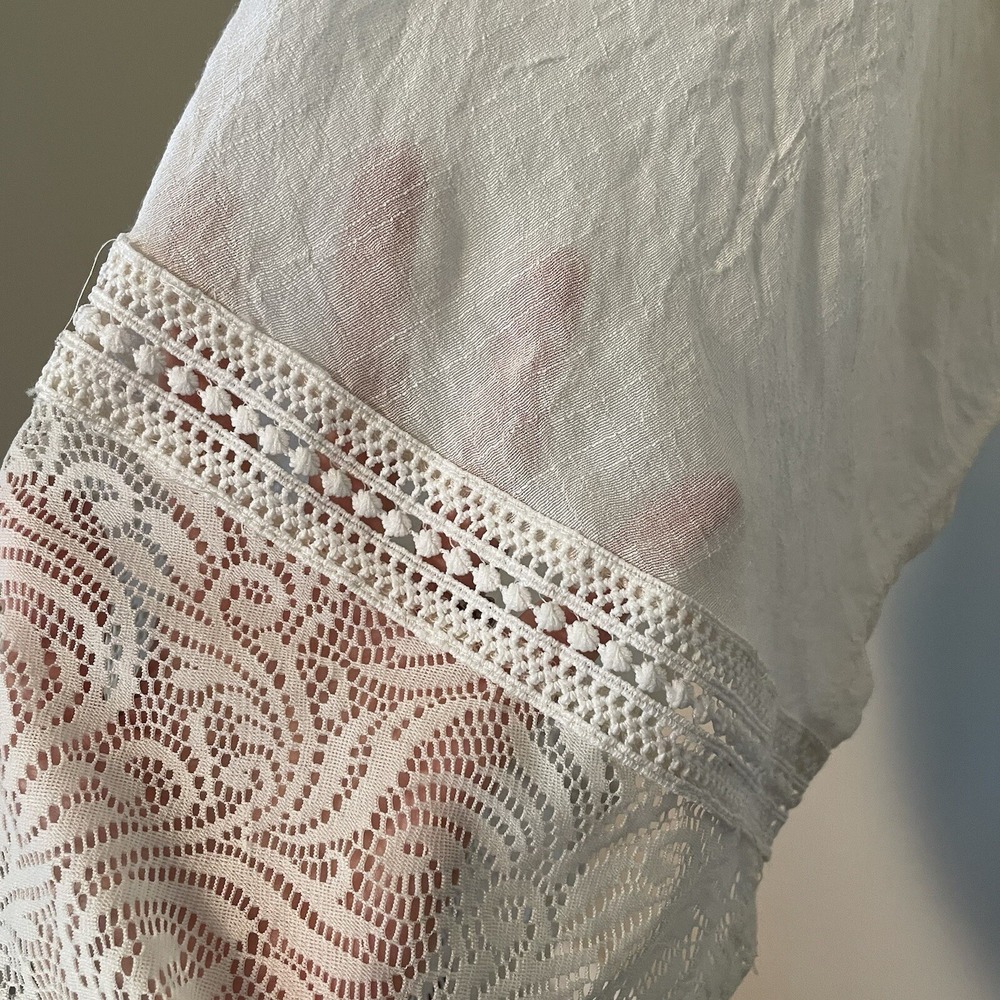 j gee white Lacy boho summer festival dress Size Medium‎ - Picture 4 of 9